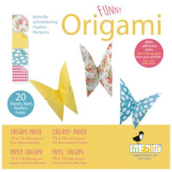Kits Funny Origami de Fridolin - Perruche - 20 feuilles 15x15cm