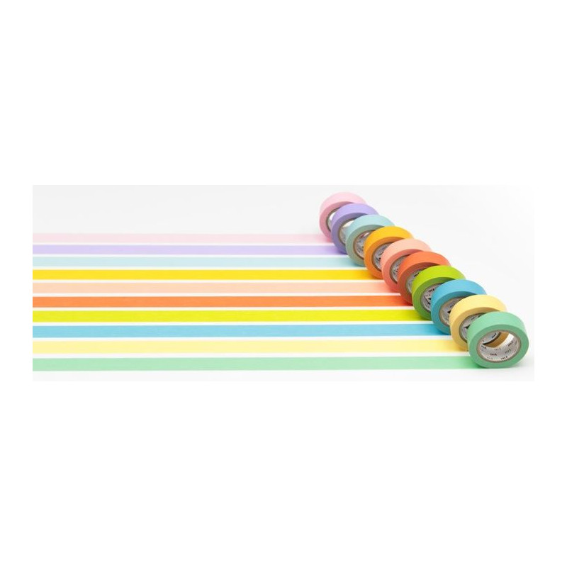 Masking Tape uni 15mm x 7m- 33 couleurs - Noir mat