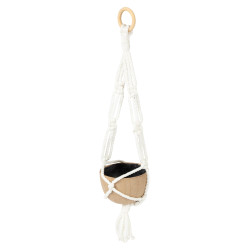 Petite suspension avec cache-pot 11 x 11 x 42 cm en Papier Maché