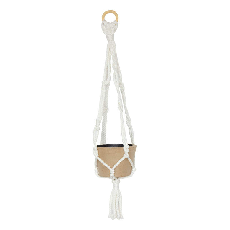 Grande suspension avec cache-pot 12,5 x 12,5 x 57 cm en Papier Maché