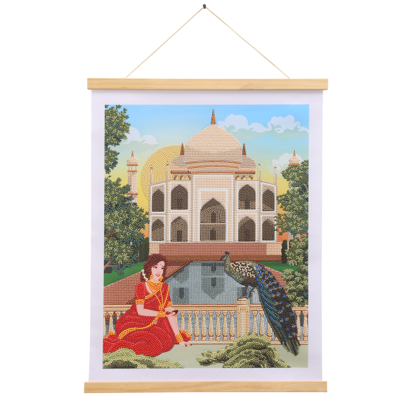 Poster à diamanter 34 X 45 cm évasion Inde - Crystal art kit