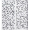 Alphabet Stickers feutrine pailletés Argent - 177 pièces
