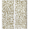 Alphabet Stickers feutrine pailletés Or - 177 pièces