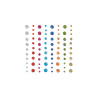 80 pierres strass rondes adhésives 8 couleurs - diamètres assortis
