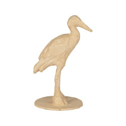 Papier mâché déco Cigogne
