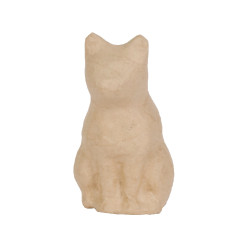 Papier mâché déco Chat assis
