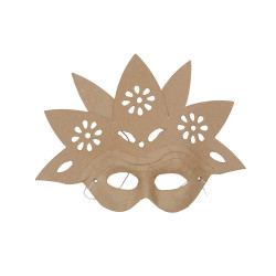 Papier mâché déco Masque fleur