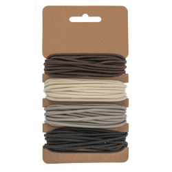 Elastiques 4x3m; Ø 2mm beige/gris/brun/noir