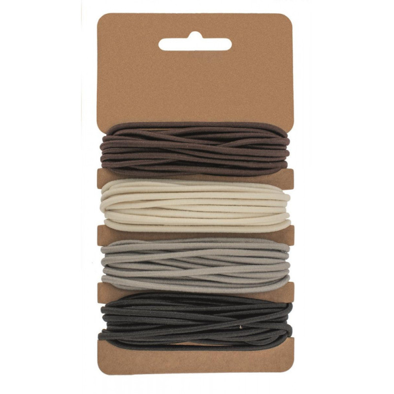 Elastiques 4x3m; Ø 2mm beige/gris/brun/noir