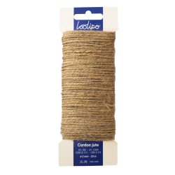 Carte cordon jute 20 m x 2 mm