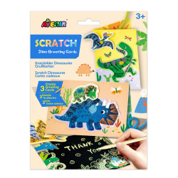 Cartes de vœux à gratter Avenir - Dinosaures