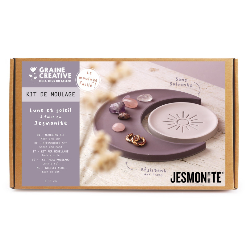 Kit de moulage Jesmonite : Lune & Soleil