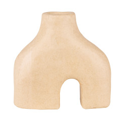 Papier mâché déco Vase double-pieds