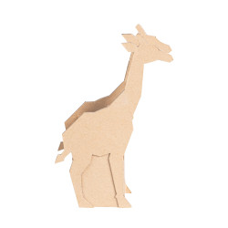 Papier mâché déco Pot à crayons girafe