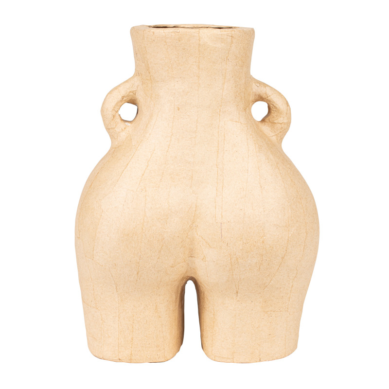Papier mâché déco Vase hanches femme