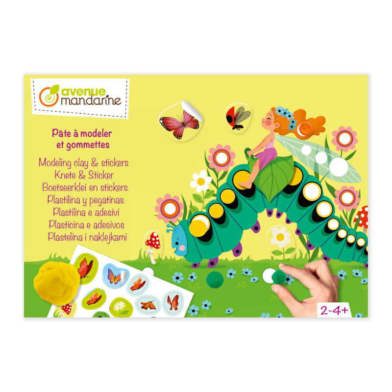 Boîte créative pâte à modeler & gommettes thème Fées