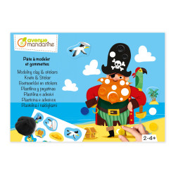 Boîte créative pâte à modeler & gommettes thème Pirates