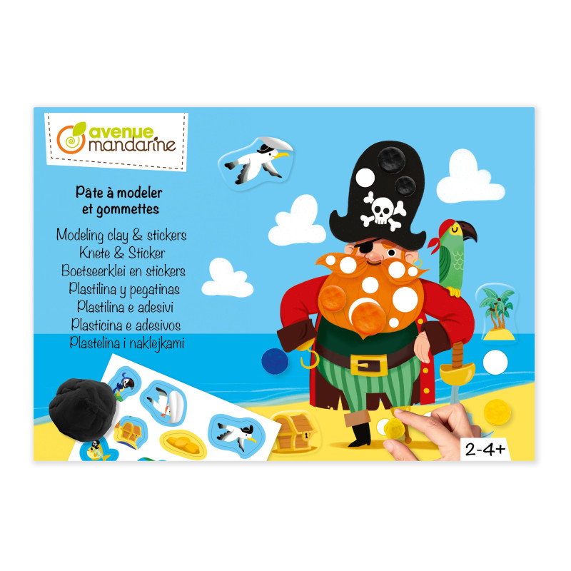 Boîte créative pâte à modeler & gommettes thème Pirates