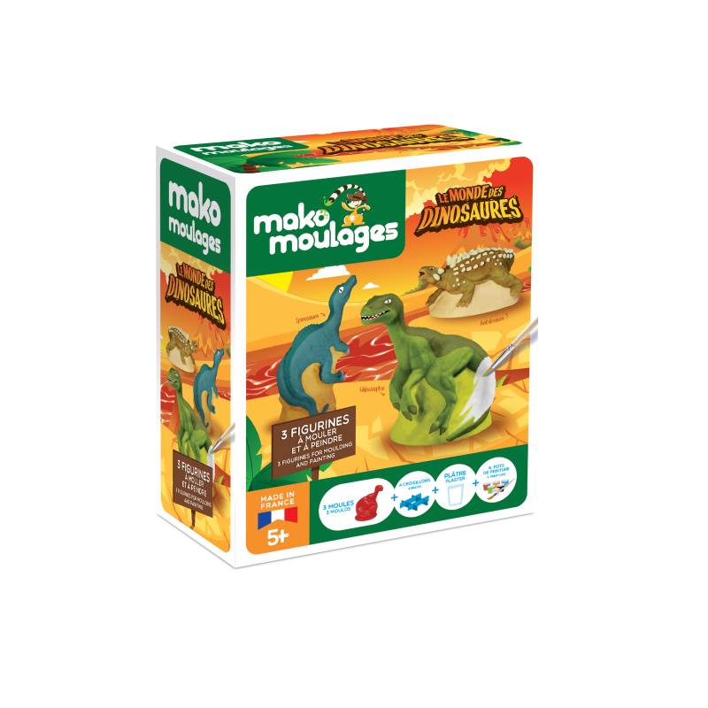 Coffret 3 moules Le Monde des Dinosaures