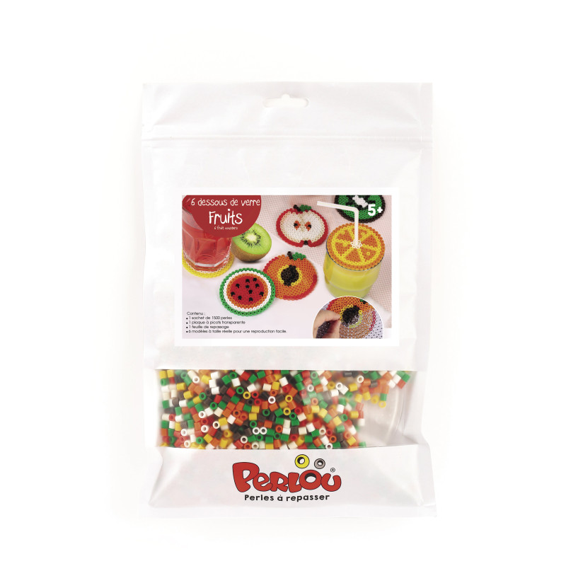 Kit Perlou Sous-verres fruits (1500 perles)
