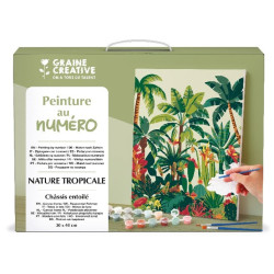 Peinture au numéro 30 x 40 cm : Nature tropicale - Graine Créative
