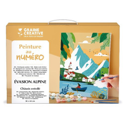 Peinture au numéro 30 x 40 cm : Evasion Alpine - Graine Créative