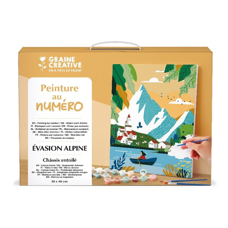 Peinture au numéro 30 x 40 cm : Evasion Alpine