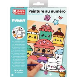 Peinture au numéro 18 x 22 cm "Gâteaux Kawaii " - Graine Créative