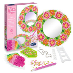 Kit miroir mosaïque fleurs - Sentosphère