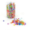Perles de rocailles - Transparentes, alphabet, pot de 1200g