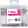 Coffret d'apprêts bijoux couleur argent - 407 pèces