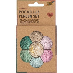 Perles de rocaille couleurs pastels