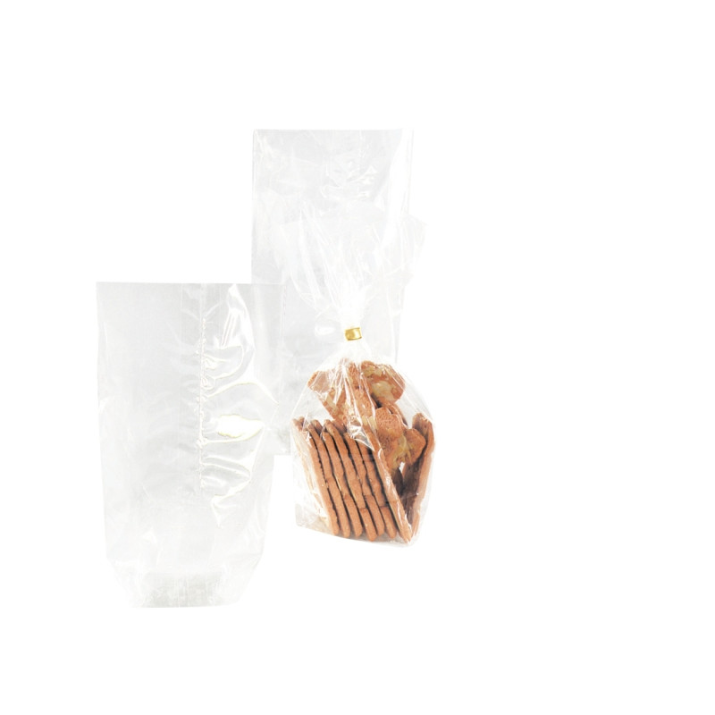 Lot de 100 sachets de cellophane format 11,5 x 19 cm