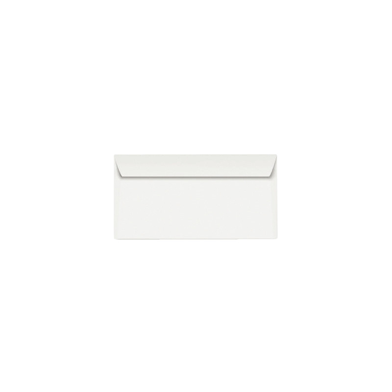Boite de 500 enveloppes blanches 110x220mm 80g bande siliconée fenêtre