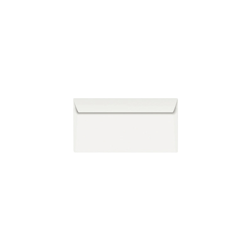 Boite de 500 enveloppes blanches 110x220mm 80g bande siliconée fenêtre