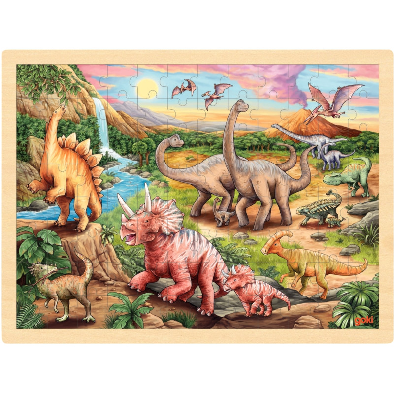 Lot de 4 puzzles à cadre en bois 96 pièces, thèmes divers (lot n°2)