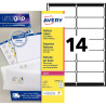 Paquet de 210 étiquettes adresse laser blanc 99,1x38,1mm