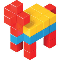Lot de 64 cubes magnétiques MAGICUBE opaques