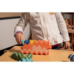 Blocs de construction forme vague, 90 pièces opaques