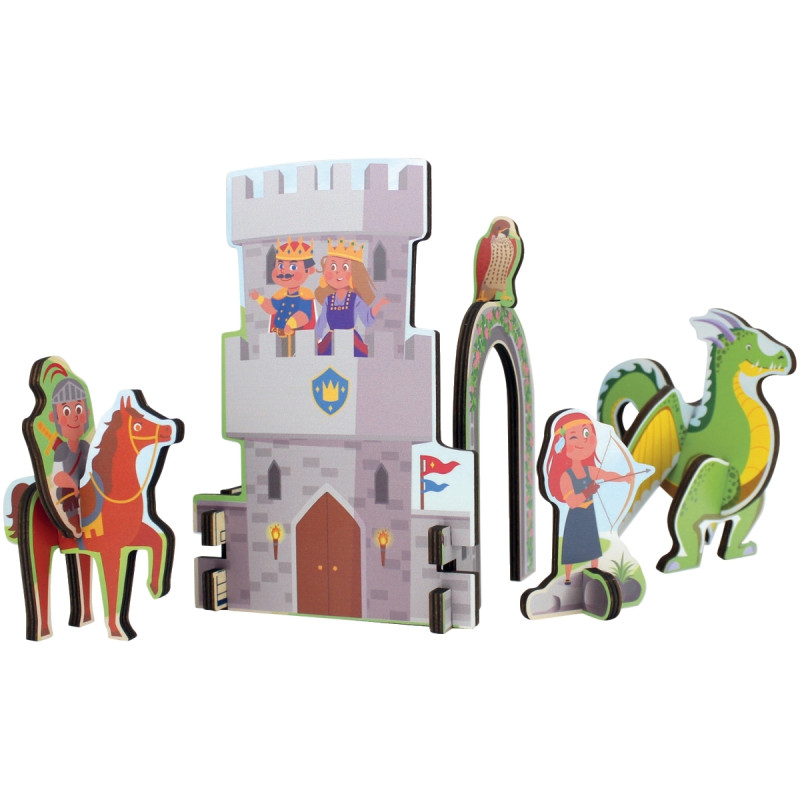 Encastrement 3D en bois, les chevaliers