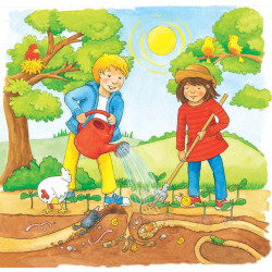 Puzzle 3 niveaux 35 pièces, les tournesols