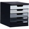Module 5 tiroirs MODULO noir/gris
