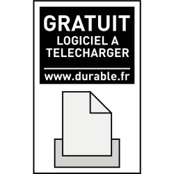 Plaque de porte INFO SIGN 210x148.5mm Argent Métallisé