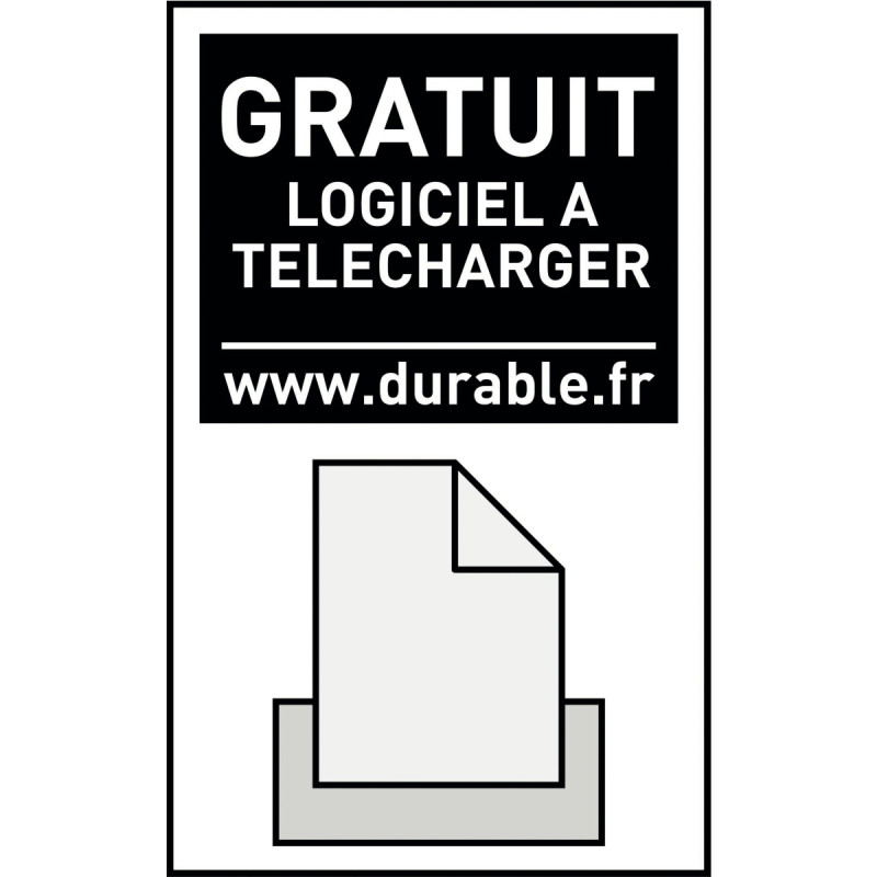 Plaque de porte INFO SIGN 210x148.5mm Argent Métallisé
