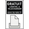 Plaque de porte INFO SIGN 210x148.5mm Argent Métallisé