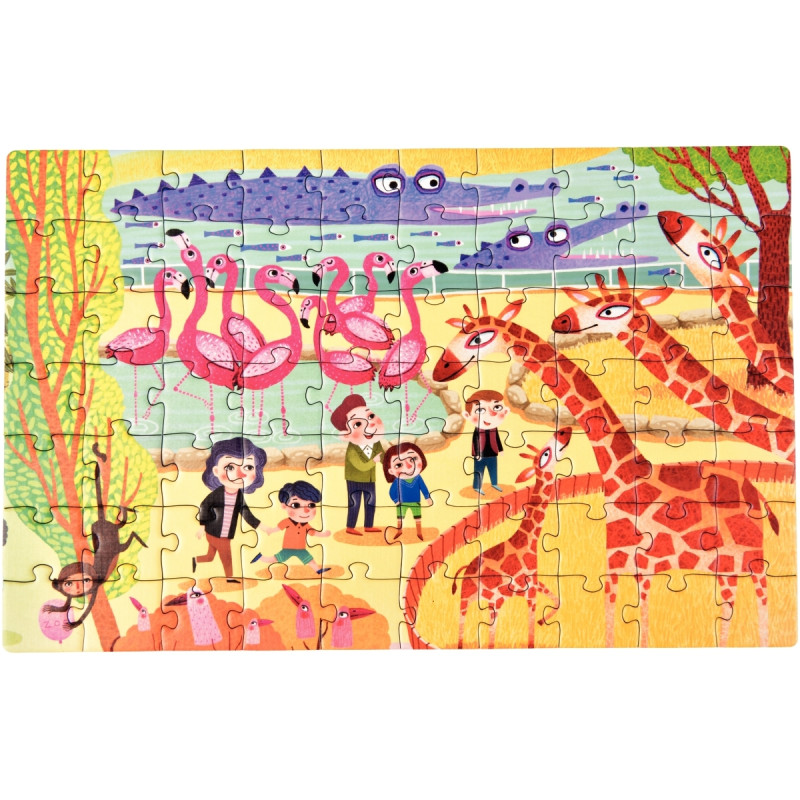Coffret de 4 puzzles progressifs, les animaux du zoo
