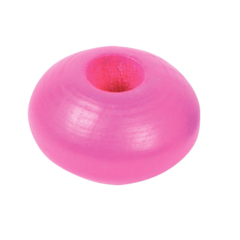Boite de 130 grosses perles en bois coloris pastel