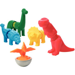 Lot de 5 puzzles magnétiques SMARTMAX, les dinosaures