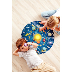 Puzzle rond 102 pièces, le système solaire