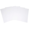 Paquet de 5 feuilles de carton épais, 2 côtés blancs, format 50 x 65 c